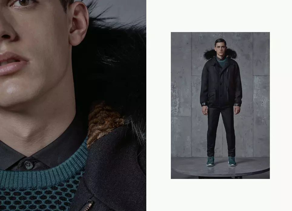 Супер моделот Ксавиер Серано (Управување со видот) позира во новиот F/W 2015-16 Lookbook претставен од Живанши