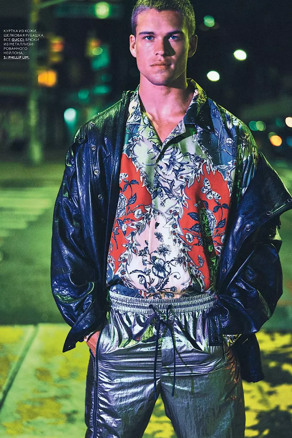 Mitchell Slaggert โดย Dean Isidro สำหรับ GQ Style Russia AW19