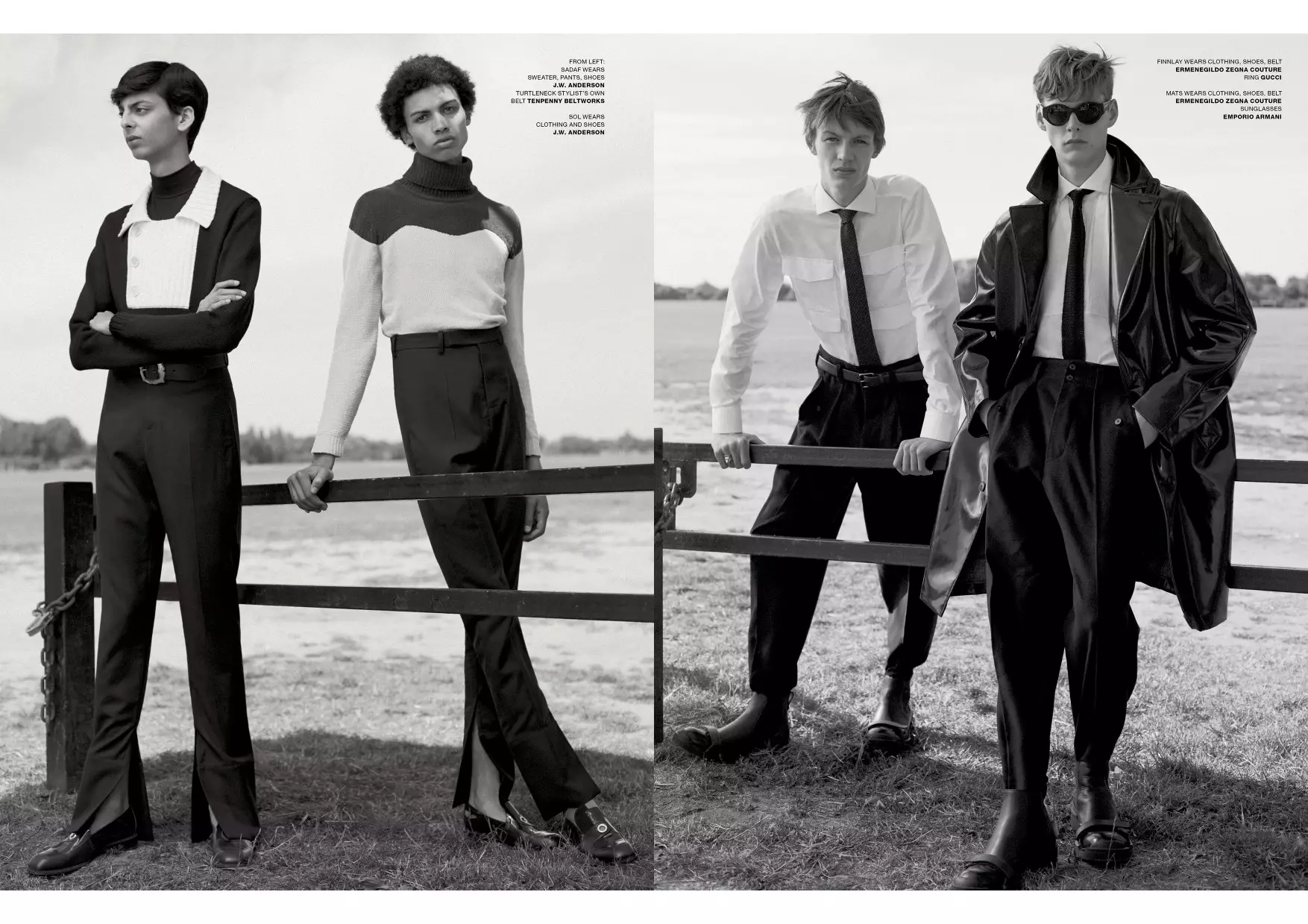 Lenyűgöző munkája Benjamin Alexander Huseby fotóstól, Beat Bolliger stylisttal a VMAN FW 15 kiállításon. Modellek: Flynn Christie (Bananas Models Paris), Finnlay Davis (Elite London), Carl Helm és Sol Goss (SUPA), Yusuf S (TIAD), Mats van Snippenberg (Következő), Max Straitly (D1), Tyrone (Select). Ápolás: Matt Mullgall, producer: Sophie Castley (Lock Studios).