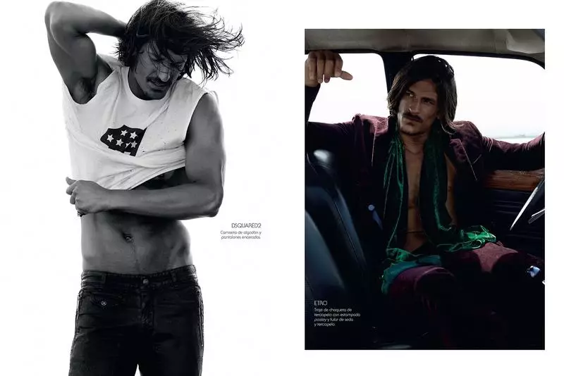 Maak asseblief jou veiligheidsgordels vas. Topmodel Jarrod Scott neem ons na 'n modereis waar ons alle mode-luukse versamelings vir mans gaan ontmoet. Fotografie deur Álvaro Beamud Cortés en gestileer deur Joana de la Fuente.