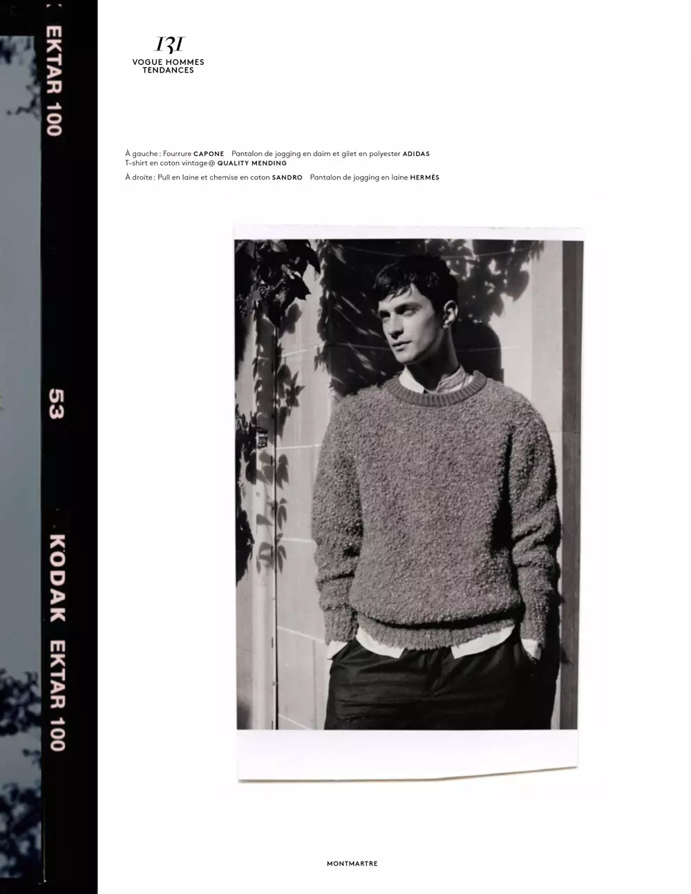 Quand lesは、sportswear et un frisson decoollibèrentl’allureをコード化しています。 「モンマルトル」は、Vogue HommesTrendsセクションF / W 2015-16号で発表され、Mark Peckmezianが撮影し、YliasNacerがスタイリングしました。