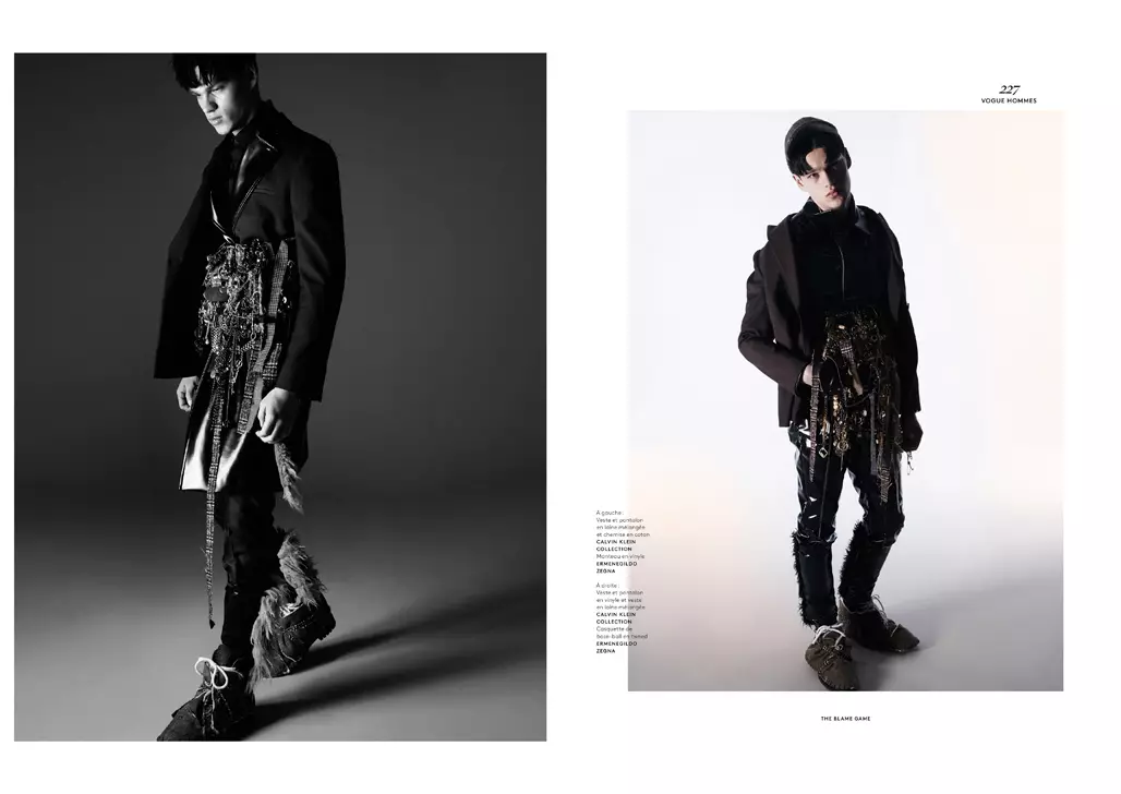 Modèl Filip Hrivnak anbrase ekran nou yo ak editoryal super liks pou Vogue Hommes International SS15 ak yon bèl fotografi David Sims ak stil pa Panos Yiapanis.