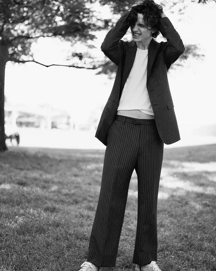 Timothée Chalamet โดย Karim Sadli สำหรับ L'Uomo Vogue