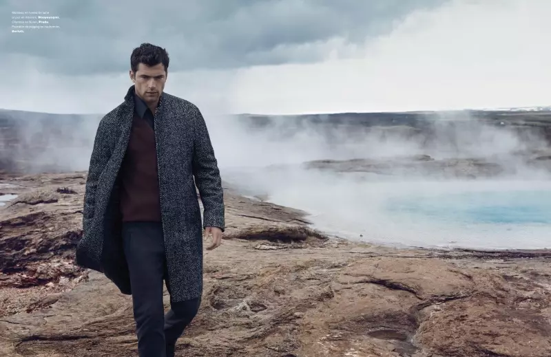 Não consigo imaginar onde ele está, este é um lugar lindo pousando o modelo Sean O’Pry para o trabalho deslumbrante da Numéro Homme outono / inverno 2015, fotografado por Jacob Sutton.