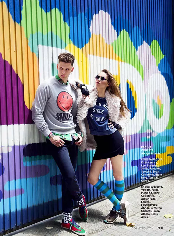 Joan Pedrola hauv 'Urban Chic' rau Cosmopolitan Mexico. Duab los ntawm Rocío Badiola. Styling los ntawm Gerard Angulo.