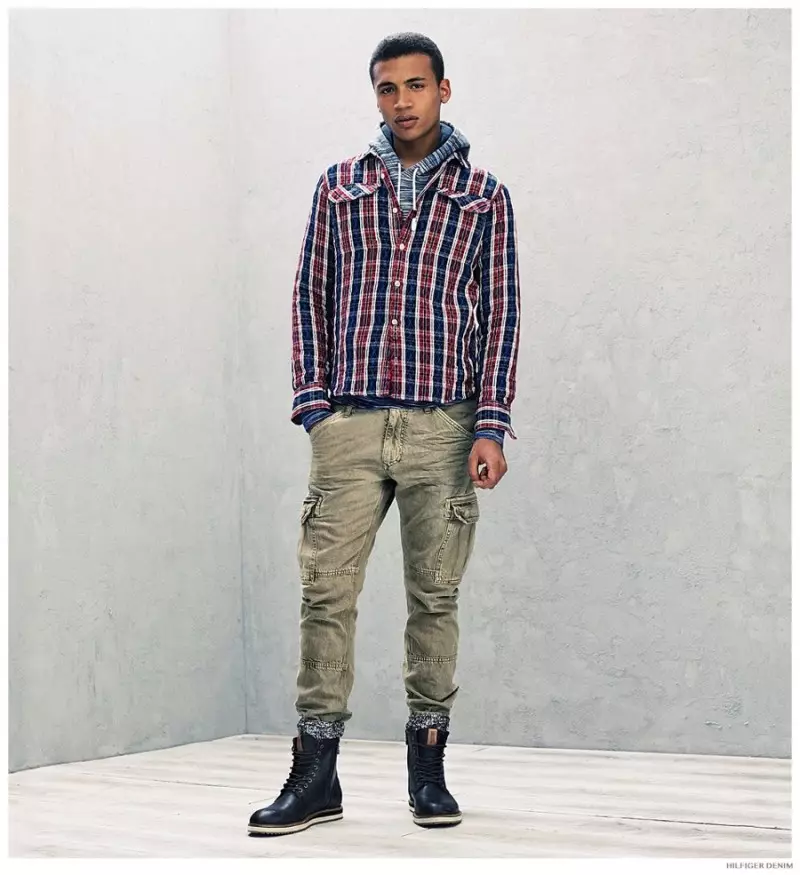 Tommy Hilfiger prisiliečia prie modelių Henry Pedro-Wright ir Nicola Wincenc, kad sumodeliuotų savo 2014 m. rudens-žiemos išvaizdą iš Hilfiger Denim. Derinant senosios ir naujos mokyklos dizaino filosofijas, „Hilfiger Denim“ pristato vintažinio stiliaus džinsinio audinio kolekciją. Suderinus liesą prigludimą su šiuolaikiniais pagrindiniais daiktais, viskas nuo universiteto švarko iki grafinių marškinėlių siūlomi kaip šaunūs, kasdienio stiliaus variantai.