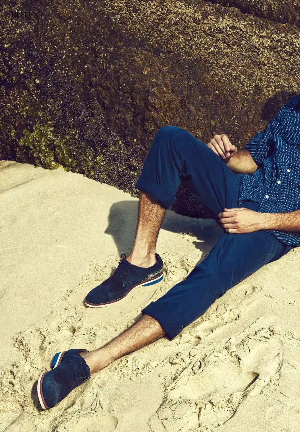 Reflex Homme Summer 2015 Into the Blue Photographer: Alex Santana. Stylist: Paulo Zelenka. Retoucher nomerika: Octavio Duarte. Fikarakarana: Amanda Schon.