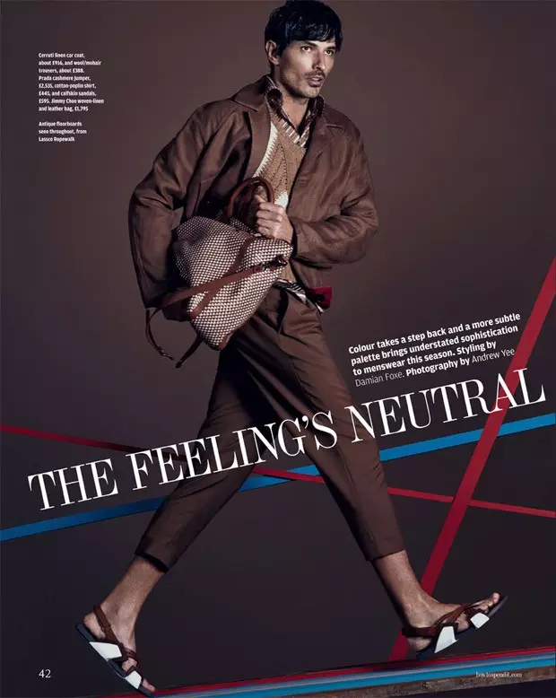 Financial Times 사용 방법 2015년 3월 The Feeling's Neutral 사진가: Andrew Yee. 스타일리스트: 데미안 폭스. 헤어: 로쿠 롯폰기. 메이크업: 마르코 안토니오.