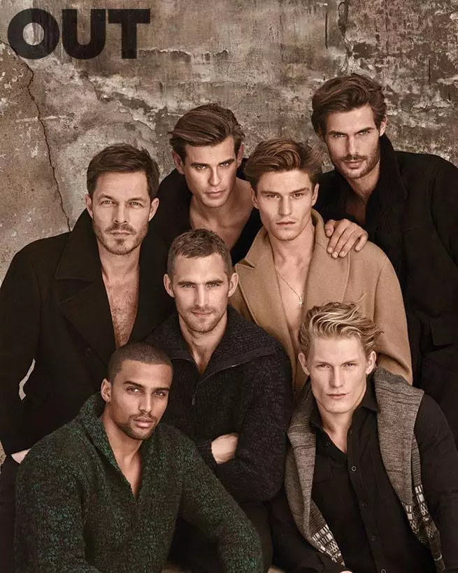 Cover, Titelstory, Editorial mit Matt Threthe, Jacey Elthalion, Oliver Cheshire, Harry Goodwins & Paul Sculfor sind die Stars der neuesten Titelgeschichte des OUT Magazins. Fotografiert werden die Models von Mariano Vivanco.