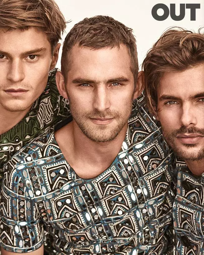 Cover, Cover Story, Editorial med Matt Threthe, Jacey Elthalion, Oliver Cheshire, Harry Goodwins & Paul Sculfor huvudrollerna i den senaste omslagsberättelsen till OUT magazine. Modellerna är fotograferade av Mariano Vivanco.