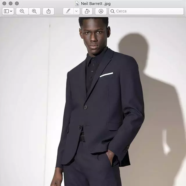 Neil Barrett Travel Fine Bi-stretch Gabardine Fitted Slim Suit ။