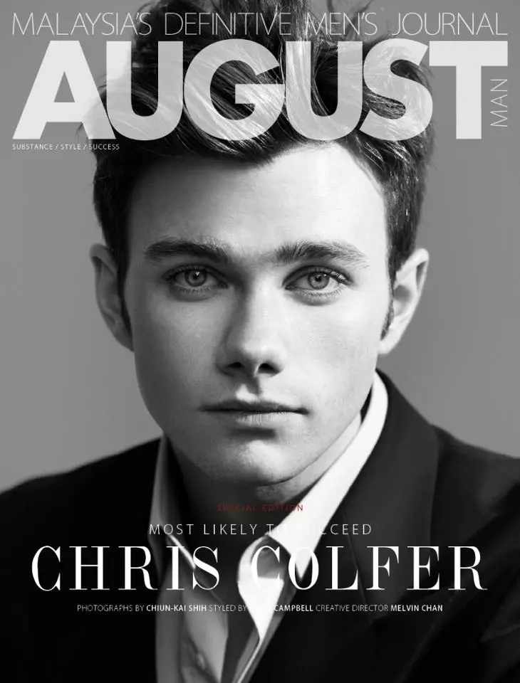 Chris Colfer za AUGUST Man