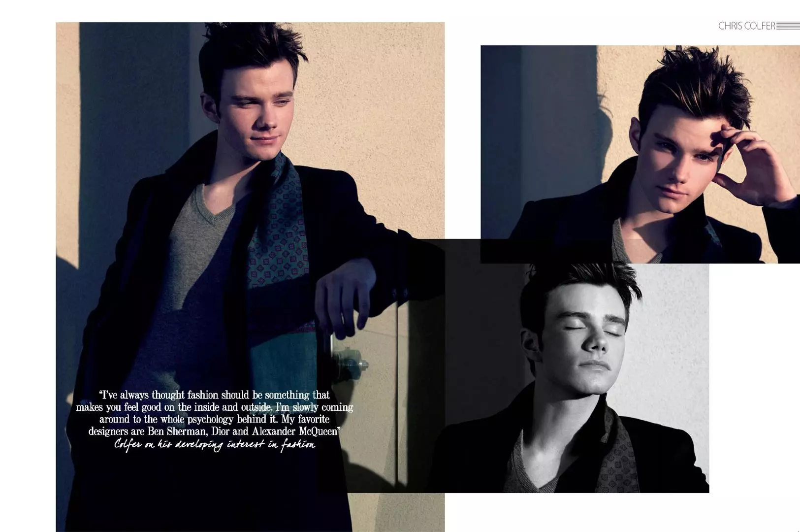 Chris Colfer for AUGUST Man3