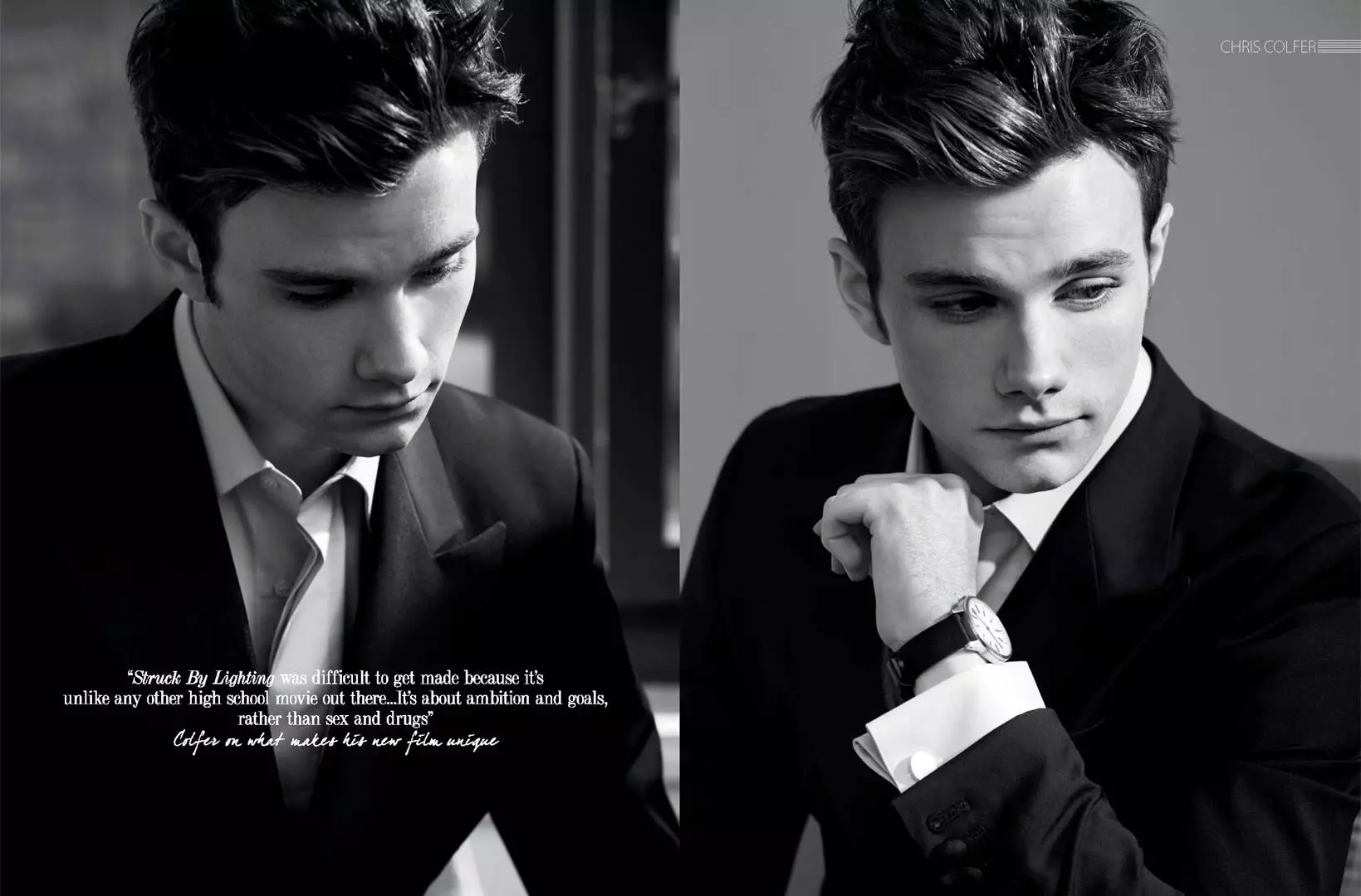 Chris Colfer for AUGUST Man4