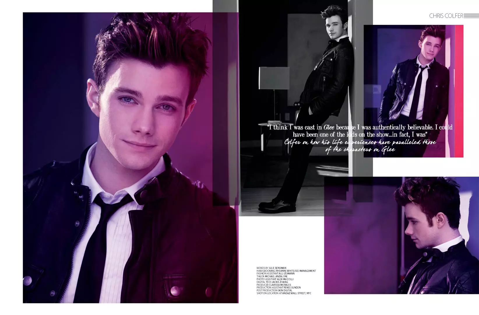 Chris Colfer for AUGUST Man5