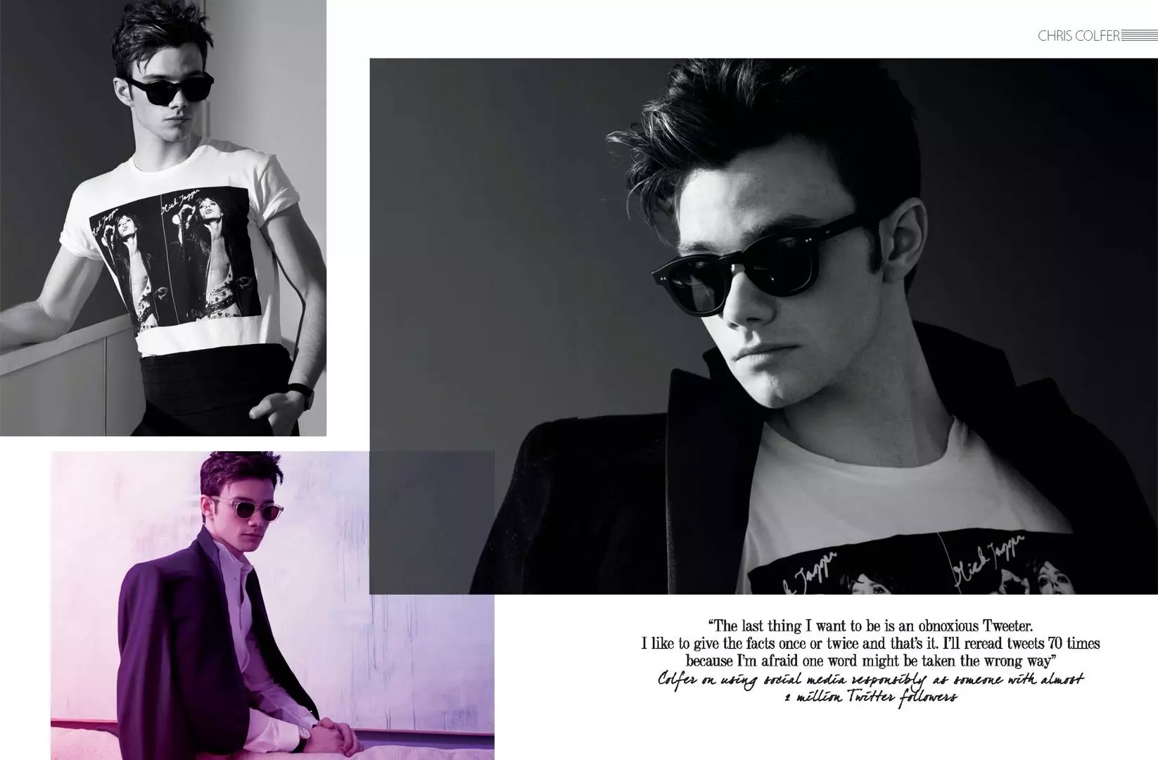 Chris Colfer para sa AGOSTO Man6