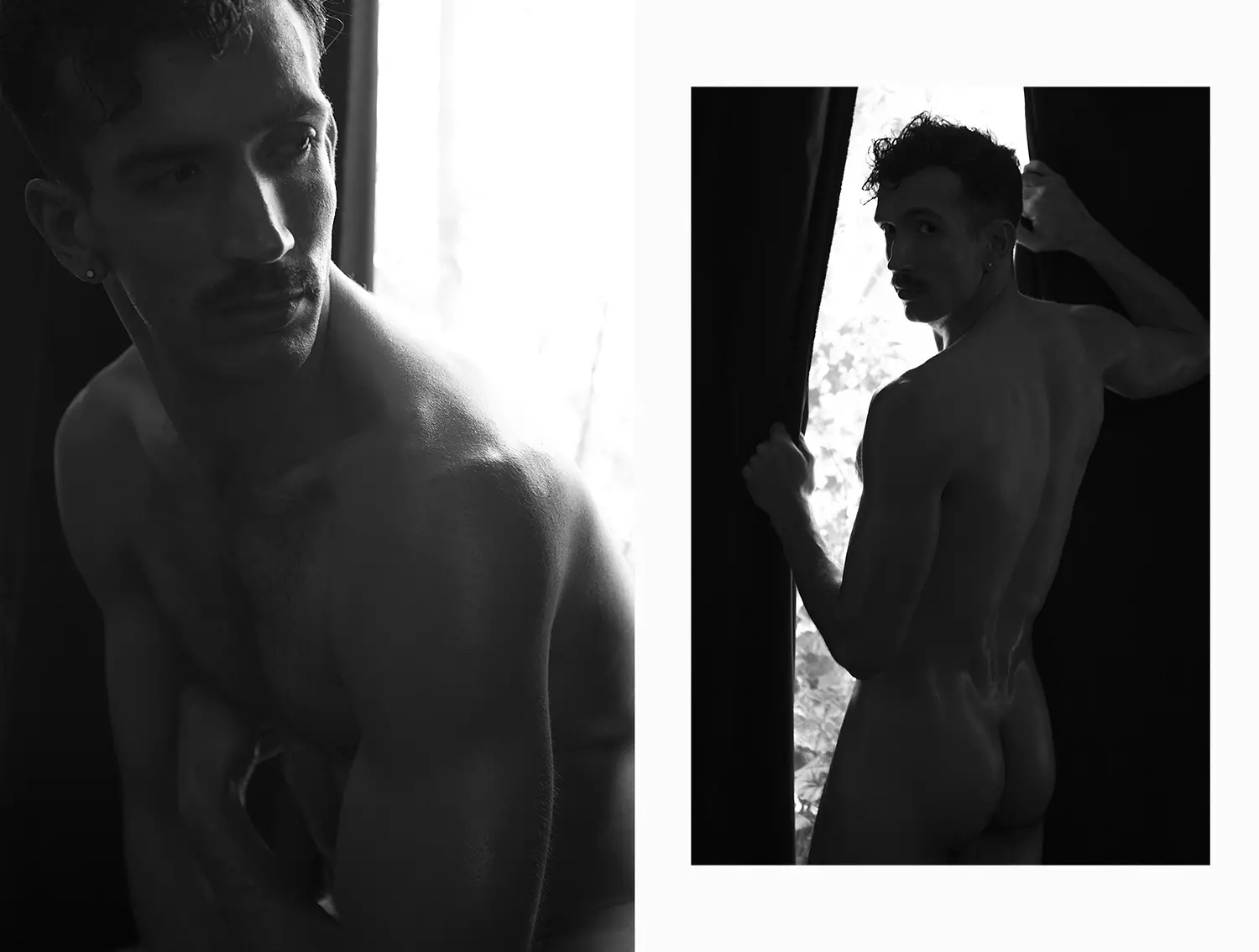 Intima portreto kun mirinda vira modelo kaj aktoro Luis Felipe Castillo novulo bela knabo pozanta por René de la Cruz.