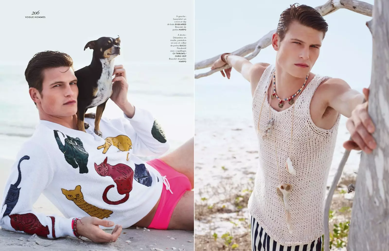 Model terkenal John Todd mengejutkan dalam kisah fesyen dalam Vogue Hommes keluaran Musim Bunga/musim panas 2015, Jack Pierson dan Anastasia Barbieri menangkap dan menggayakan John di pulau Captiva Utara yang melukis, di luar pantai Florida, memakai Etro, Balmain dan Louis Vuitton.