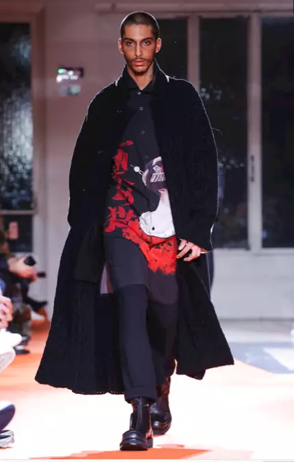 МУЖСКАЯ ОДЕЖДА YOHJI YAMAMOTO ОСЕНЬ-ЗИМА 2018 ПАРИЖ6