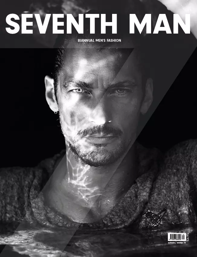 Enthüllt dës Woch den neie F/W 2015 Biannual Men's Fashion 7th Man Magazin iwwerdeckt vum Topmodell David Gandy fotograféiert vum Lawrence Sparkes a stiléiert vum Dean Hau.