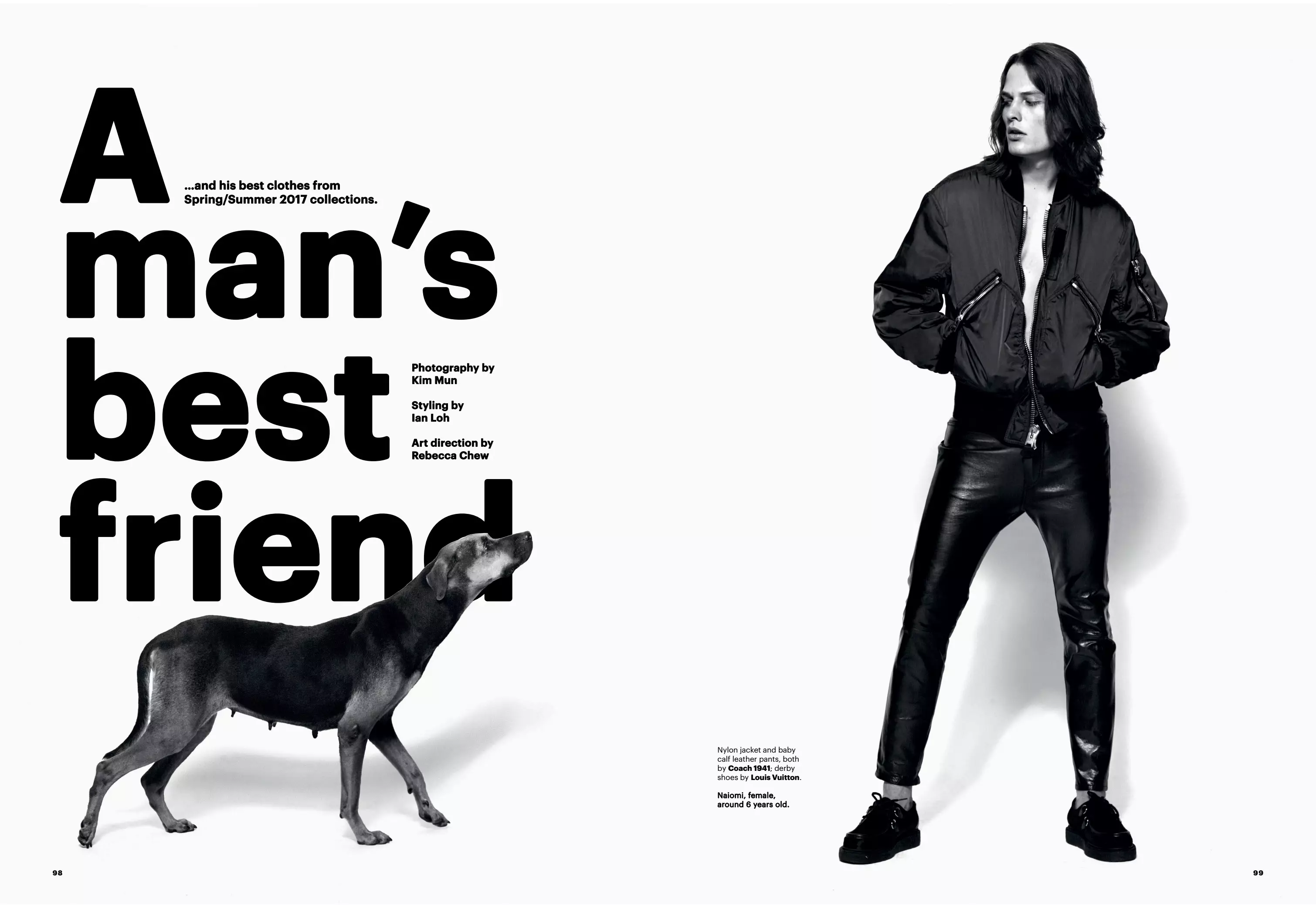 “A Man's Best Friend” Esquire Malaysia Marso 2017 photography ni Kim Mun na pinagbibidahan ni Lucas Kittel na idinisenyo ni Ian Loh. Ang Direksyon ng Sining ay pag-aari ni Rebecca Chew, at buhok/Pampaganda Shawn Goh.