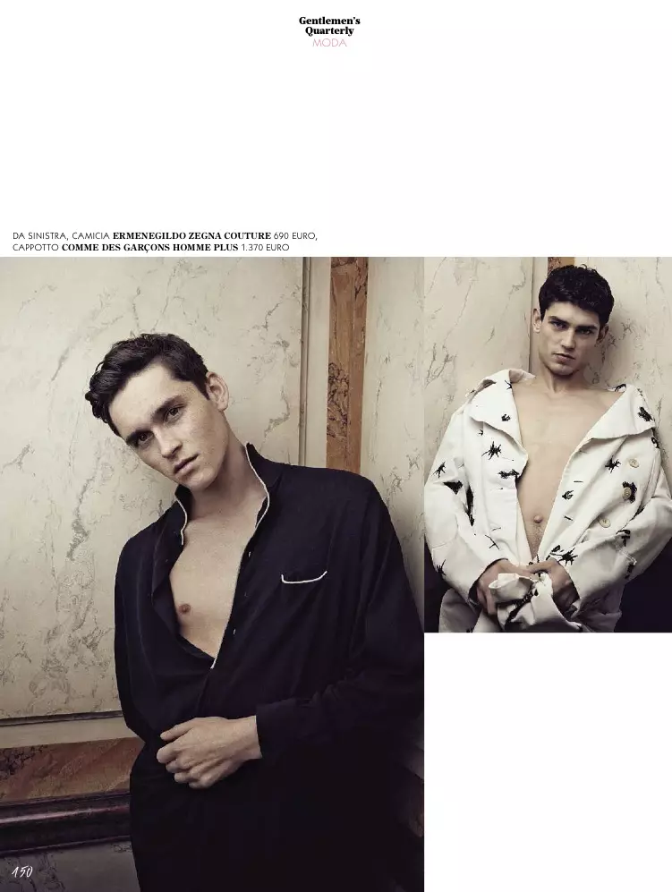 GQ Italia сакавік 2015 г. Come dei Ragazzi Фатограф: Грэг Свейлз. Стыліст: Андрэа Пора. Валасы: Тэры Саксон. Макіяж: Мэры Чэзардзі.