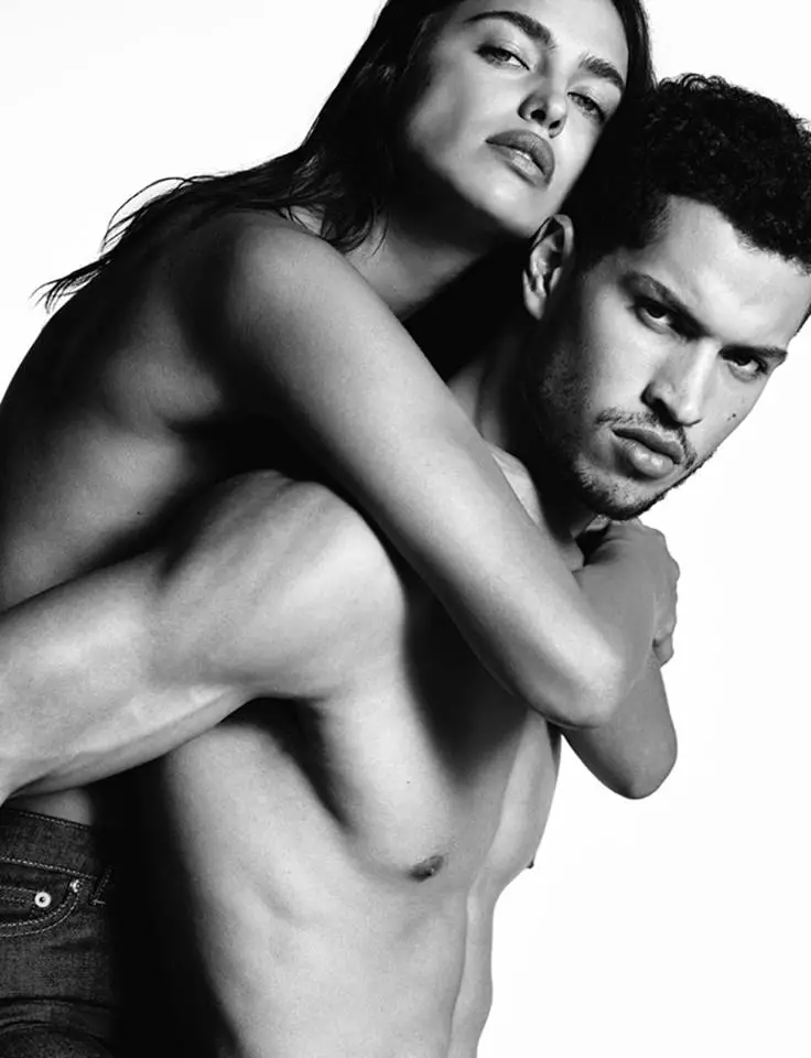 Descubra Irina Shayk e Chris Moore em Givenchy Jeans de Riccardo Tisci fotografados por Luigi & Iango.