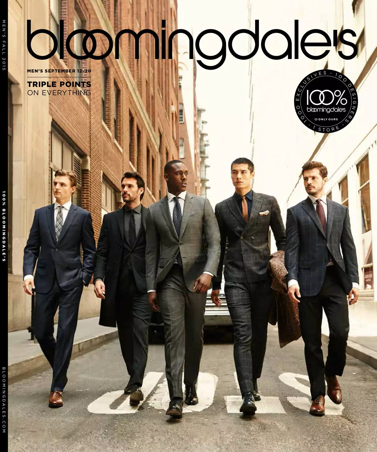 100 % Bloomingdale's Menswear Fall 2015 m. reklaminių skelbimų nuotraukos, eksponuojamos model.com