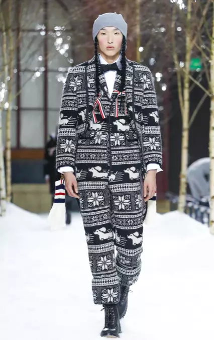 THOM BROWNE MENSWEAR AŬTUNO VINTRO 2018 PARIS2