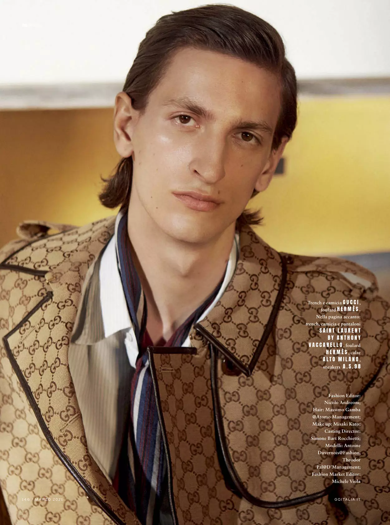 Antoine Duvernois, Theodor Pal pour GQ Italia Mars 2021 Editorial