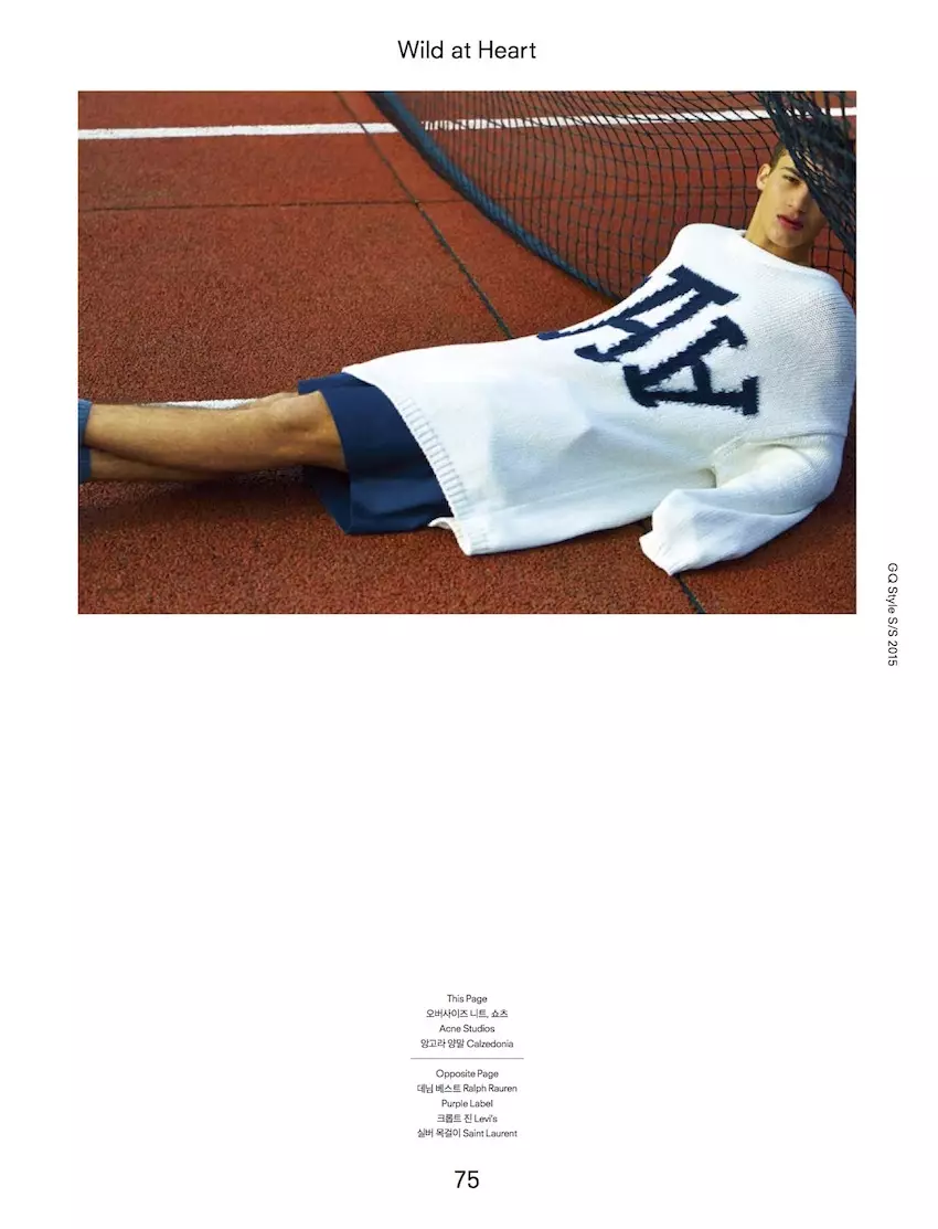 Urebye neza kandi mwiza Alessio Pozzi kuri GQ Style Korea S / S 2015 by Umufotozi Young Kyu Yoo.