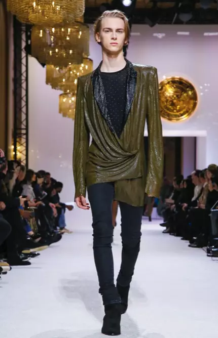 BALMAIN HOMME MENSWEAR FALL INVERNO E MULHERES PREFALL 2018 PARIS 12