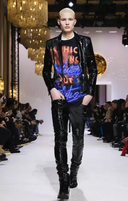 BALMAIN HOMME FÉRFI RUHÁZAT ŐSZI TÉLI ÉS NŐI ELŐFALL 2018 PARIS66