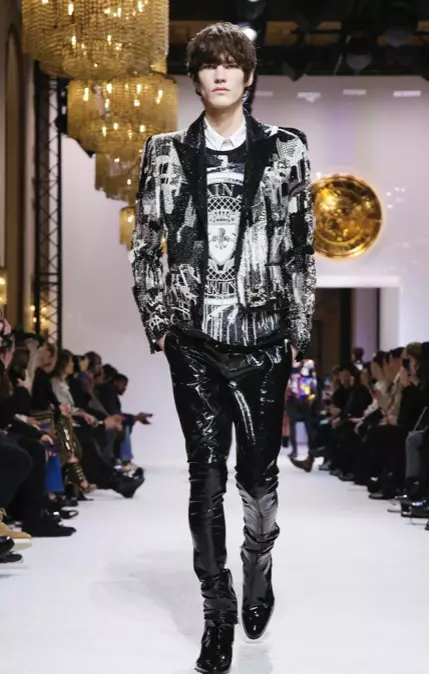 BALMAIN HOMME GIZARTEKO UDAZKENA NEGUA ETA EMAKUMEAK 2018 AURRERA PARIS28