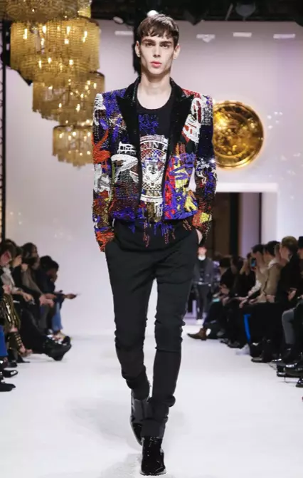 BALMAIN HOMME ERKAK KIYIMLARI KUZ QISHI VA AYOLLAR PREFALL 2018 PARIS30