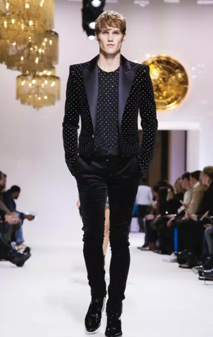 BALMAIN HOMME FÉRFI RUHA ŐSZI TÉLI ÉS NŐI ELŐFALL 2018 PARIS45