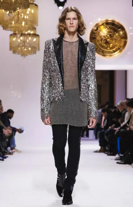 BALMAIN HOMME VĪRIEŠU APĢĒRBS RUDENS ZIEMA UN SIEVIEŠU PREFALL 2018 PARIS56