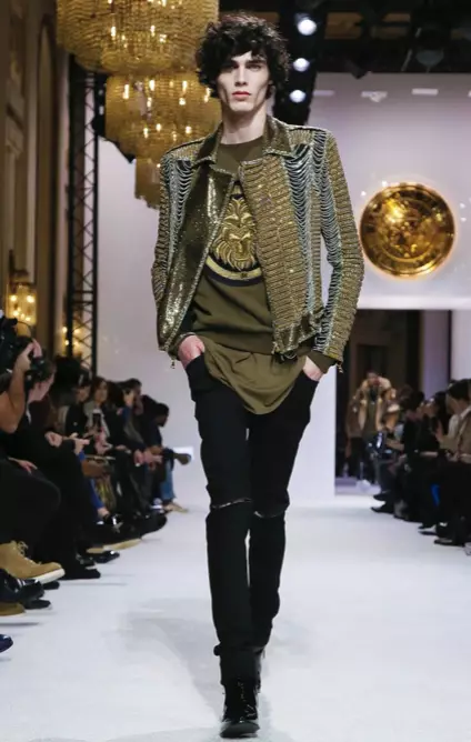 BALMAIN HOMME HERRKLÄDER HÖST VINTER & KVINNOR FÖRFALL 2018 PARIS74