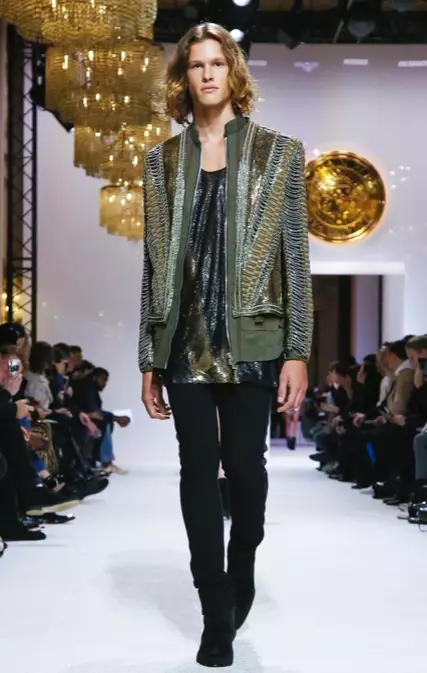 BALMAIN HOMME BAJU LELAKI JATUH MUSIM SEJUK & AWAL WANITA 2018 PARIS80