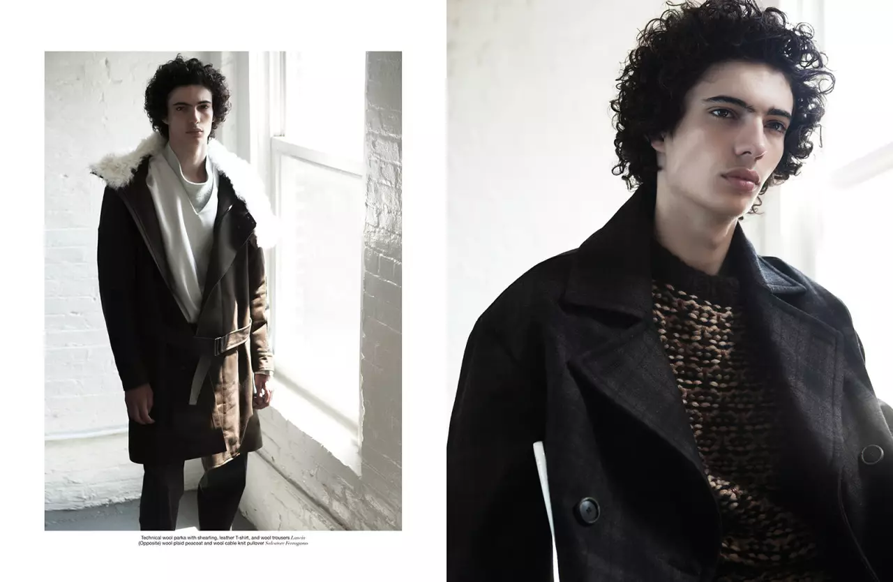 Un editorial retromodel Top Model Piero Mendez de fotograful Brent Chua, director de modă de Jonathan Yee și styling de Eric McNeal pentru Manifesto octombrie 2015. „The Hair Next Door”.