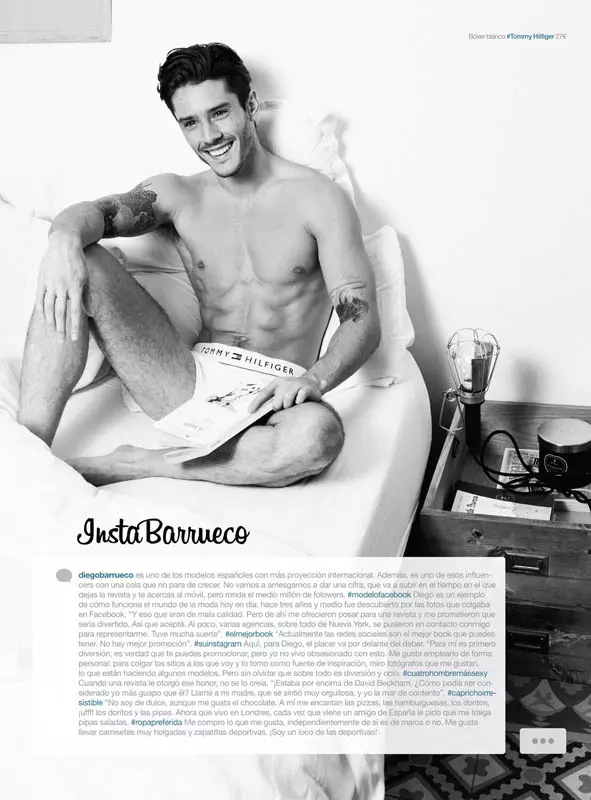 La sensación española Diego Barrueco es el editorial "El Rey de Instagram" de 'El Rey de Instagram' para Men's Health España Noviembre de 2015 Fotografía de Edu García