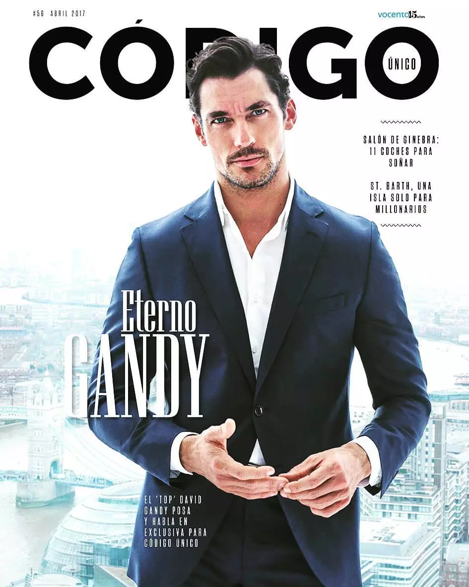 David Gandy fotita de famaj talentaj modduopaj fotistoj Hunter & Gatti por hispana Código Único Revuo aprilo 2017.