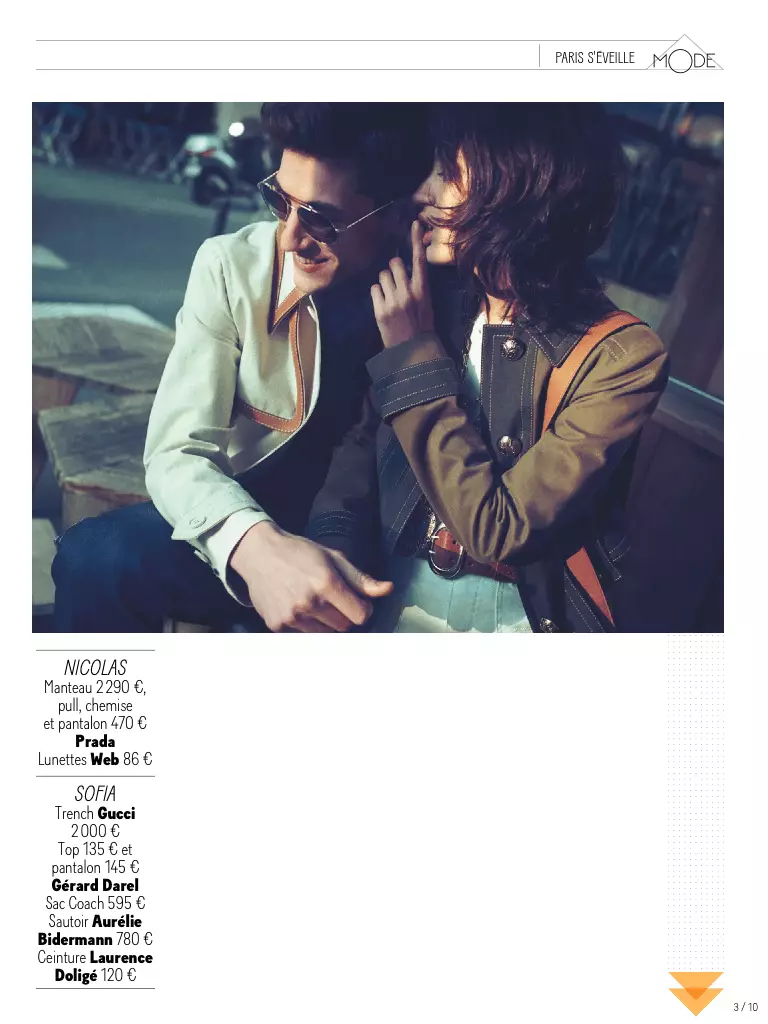 GQ France 2015 年 4 月推出了 Arnaud Pyvka 的 Nicolas Ripoll 攝影師。造型師：James Sleaford 和 Laetitia Paul，頭髮：Fréderic Kebbabi，化妝：Kathy le Sant。