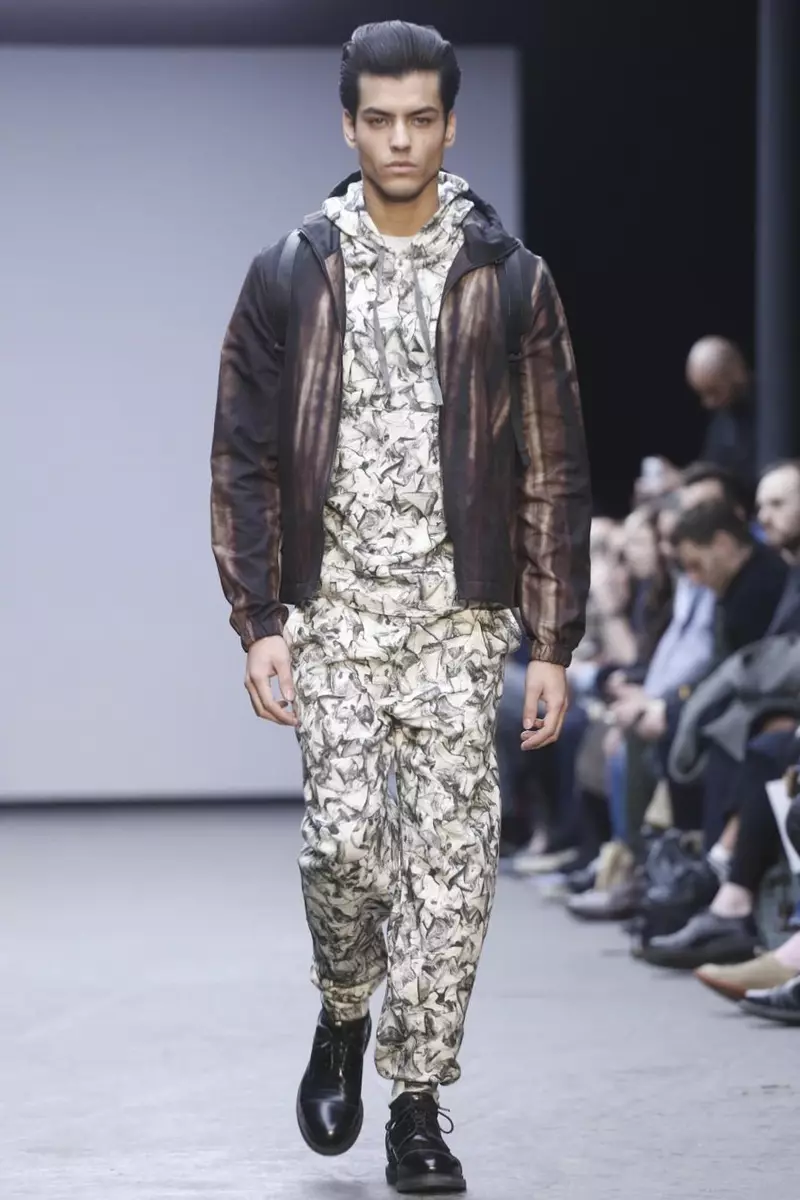 Christopher Raeburn Menswear Ruduo Žiema 2015 Londonas