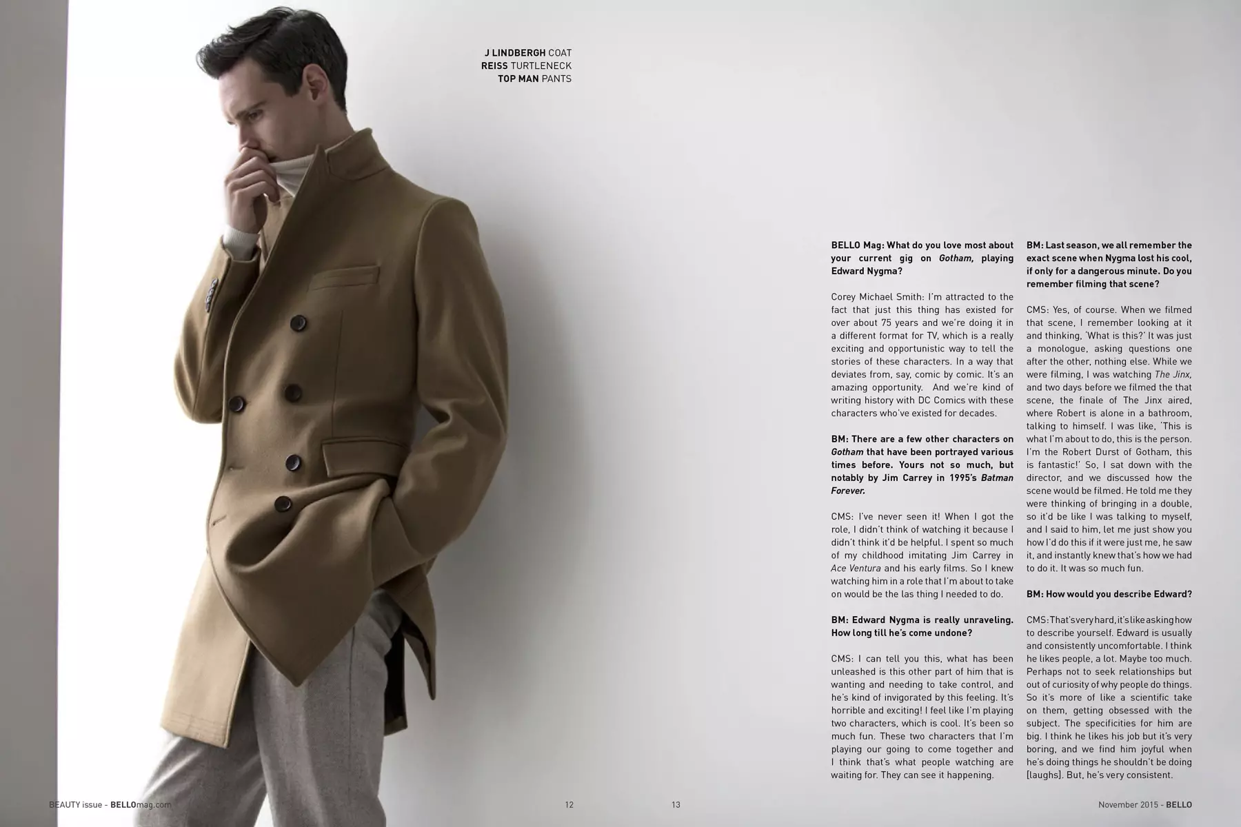 Cory Michael Smith ho an'ny Bello Mag nataon'i Karl Simone597