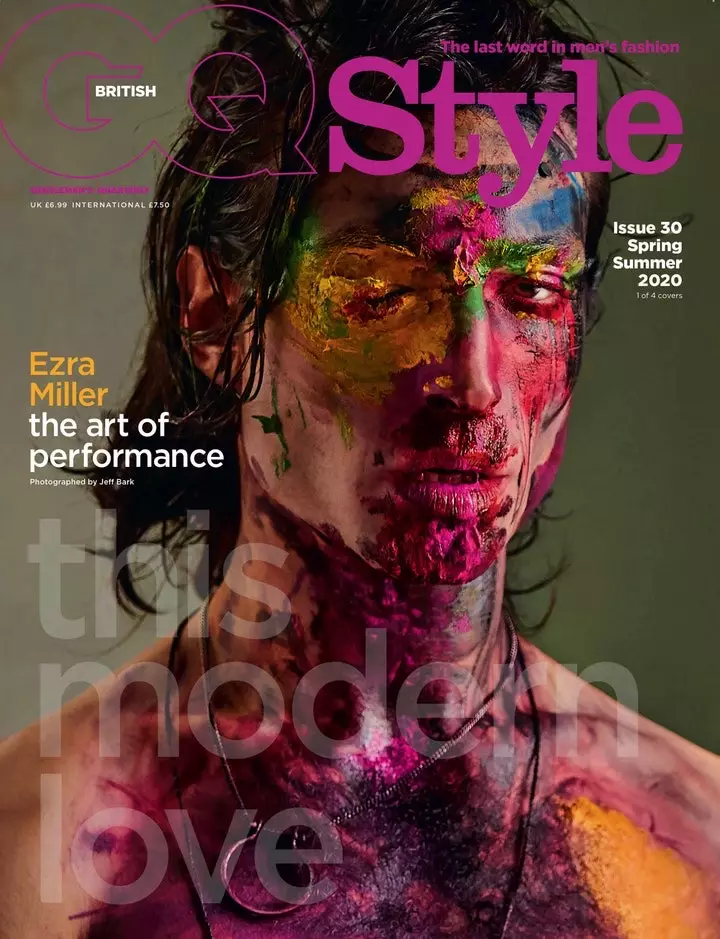 බ්‍රිතාන්‍ය GQ Spring 2020 කතුවැකිය සඳහා Ezra Miller