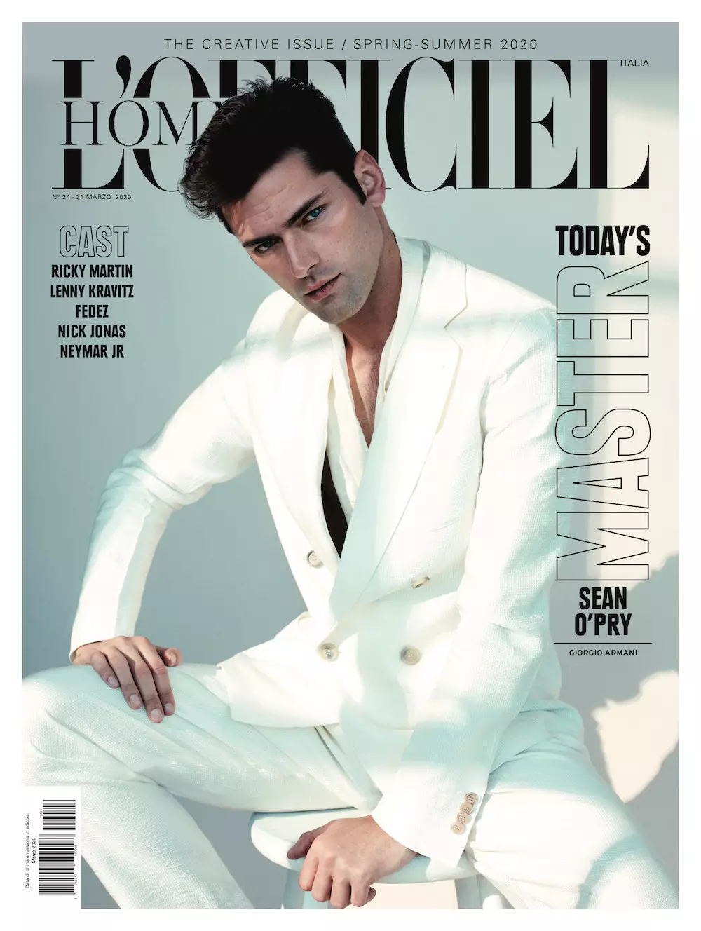 Sean O'Pry par Alexei Hay pour L'Officiel Hommes Italia Mars 2020 Editorial