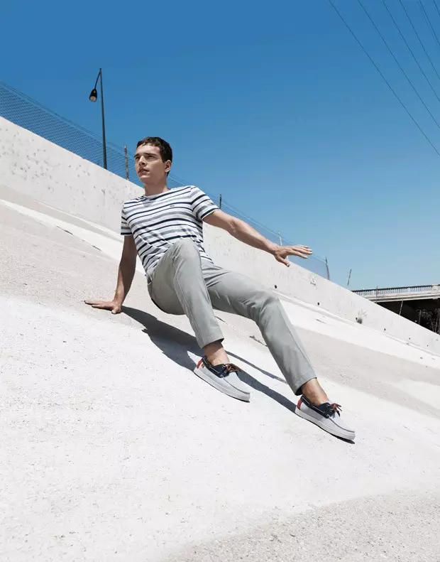 Lacoste faʻaalia lona Spring/Summer 2015 starred by Alexandre Cunha, pei ona tatou vaʻai muamua ia te ia, faʻasalalauga puʻe e le tagata pueata Jacob Sutton.