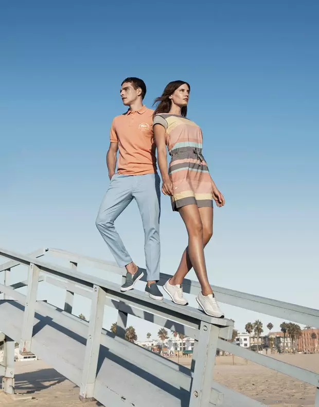 Lacoste 2015 жылдың көктем-жазында Александр Куньяның рөлін, біз оны бұрын көргендей, фотограф Джейкоб Саттонның жарнамалық түсірілімдерін көрсетеді.