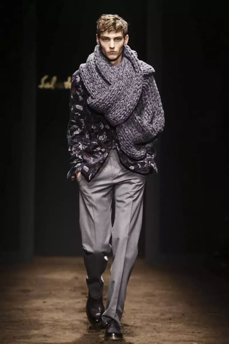 Casgliad Fall Gaeaf 2015 Slavatore Ferragamo Menswear ym Milan